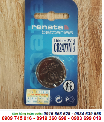 Renata CR2477N, Pin đồng xu 3v Lithium Renata CR2477N chính hãng 